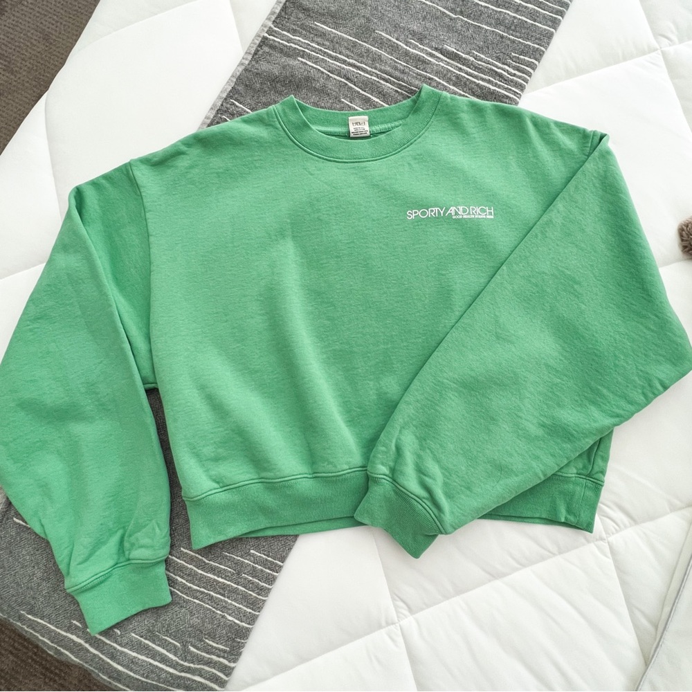 NWOT Sporty & Rich Cropped Sweatshirt size S